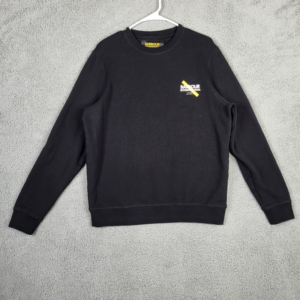 Barbour X Saturdays NYD Saturdays Strike Black sweatshirt Women's Sz L